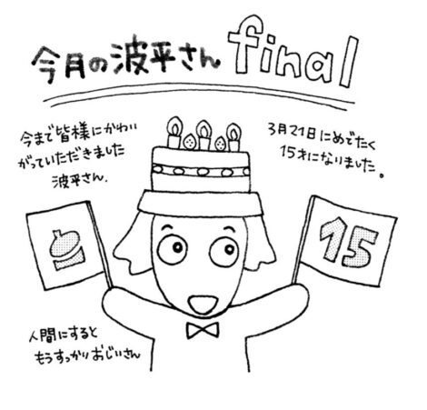 2015年4月の波平さん：波平さん、ひとまず最後のご挨拶