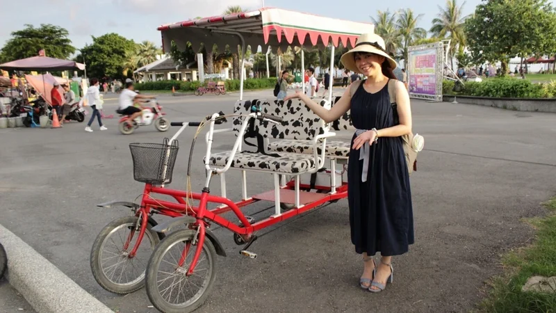 旗津の電動のレンタサイクル